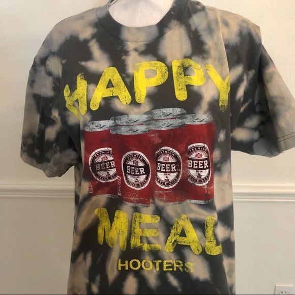 Custom tie-dyed hooters happy meal oversized tee - Picture 3 of 7